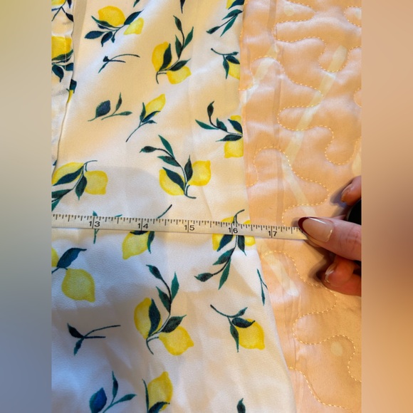 Banana Republic NWT White Lemon Print Midi Dress Size 10 Tall - Picture 4 of 11